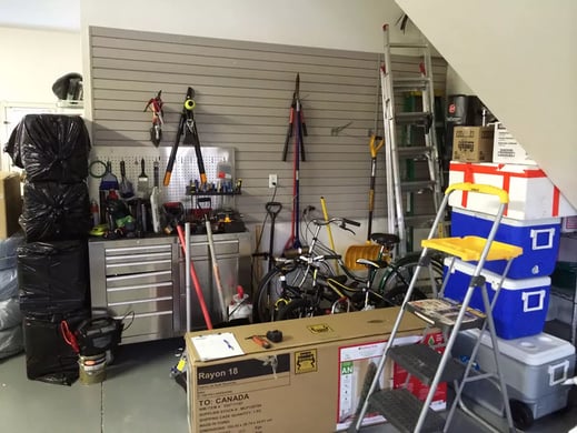 Custom Steel cabinetry - Garage Makeover before by Garage Living