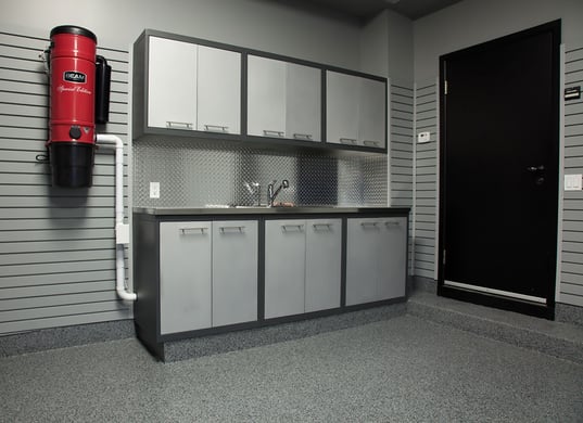 Premium Cabinetry System - Garage Living Makeover after