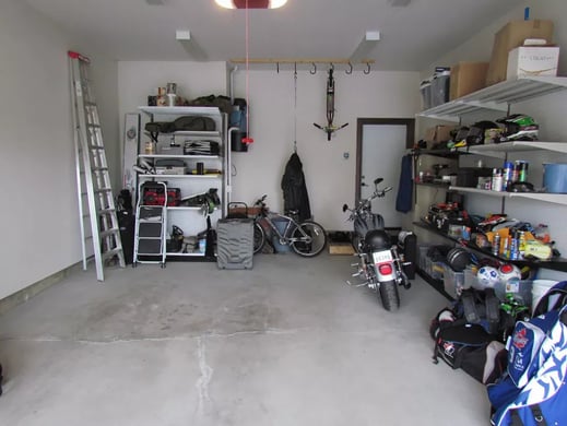 Custom Steel cabinetry - Garage Makeover before by Garage Living