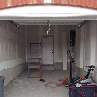 Garage fitness gym room before transformation