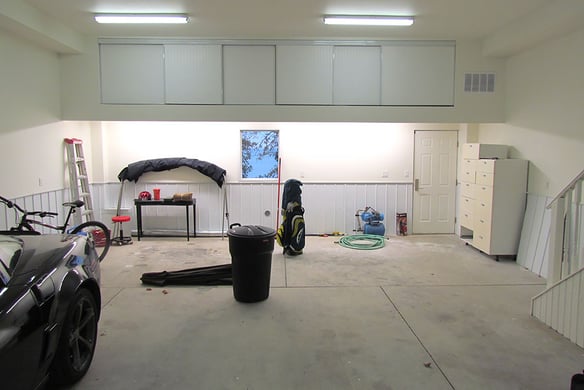 Custom Steel cabinetry - Garage Makeover before by Garage Living